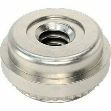 BSC PREFERRED Aligning Press-Fit Nut for Sheet Metal 18-8 Stainless Steel 6-32 Thread for 0.038 Min Thick, 5PK 99051A960